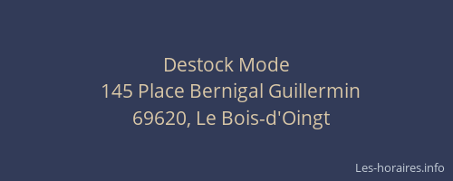Destock Mode