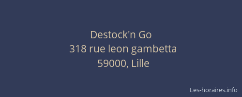 Destock'n Go