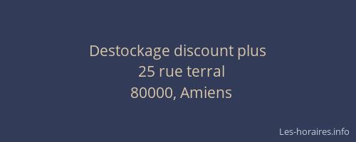 Destockage discount plus