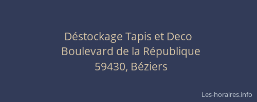 Déstockage Tapis et Deco