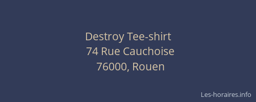 Destroy Tee-shirt