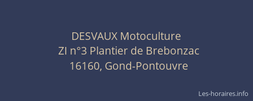 DESVAUX Motoculture