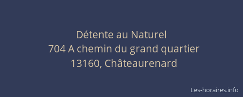Détente au Naturel