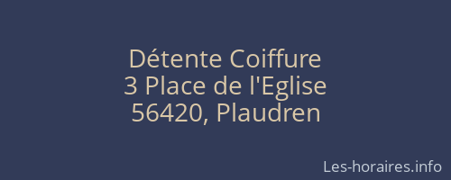 Détente Coiffure