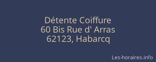 Détente Coiffure