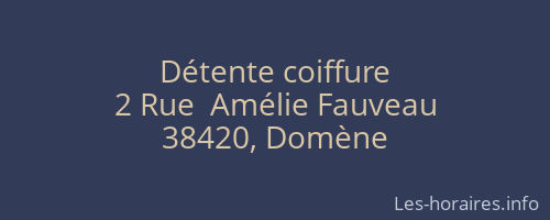 Détente coiffure