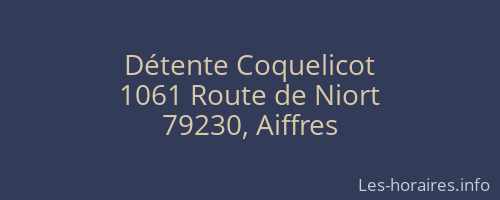 Détente Coquelicot