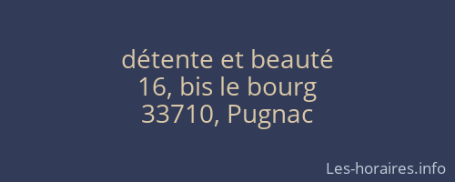 détente et beauté