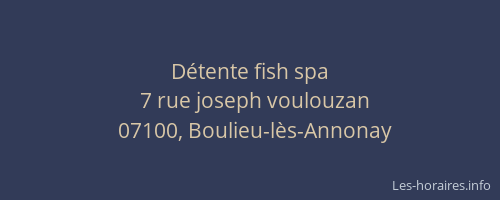 Détente fish spa