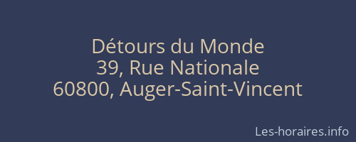 Détours du Monde