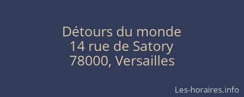 Détours du monde