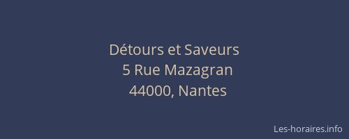 Détours et Saveurs