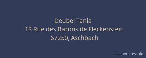 Deubel Tania