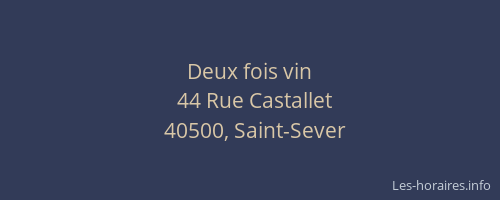 Deux fois vin