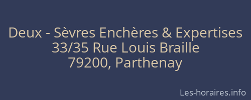 Deux - Sèvres Enchères & Expertises