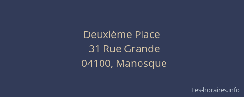 Deuxième Place
