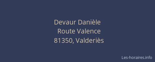 Devaur Dani&egrave;le