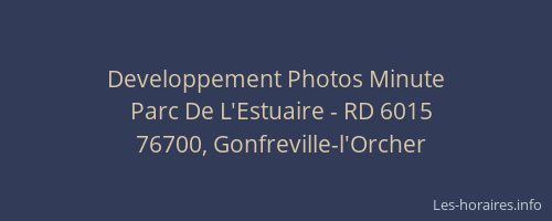 Developpement Photos Minute
