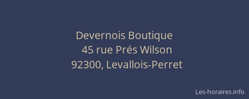 Devernois Boutique