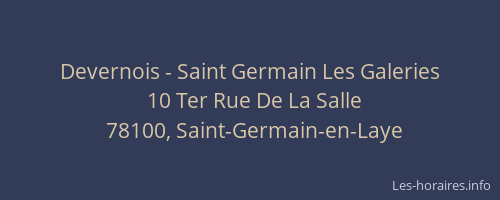 Devernois - Saint Germain Les Galeries