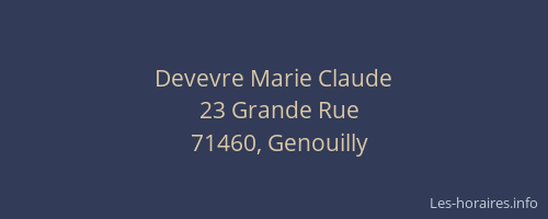 Devevre Marie Claude