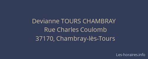 Devianne TOURS CHAMBRAY