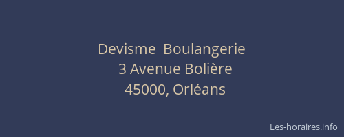 Devisme  Boulangerie