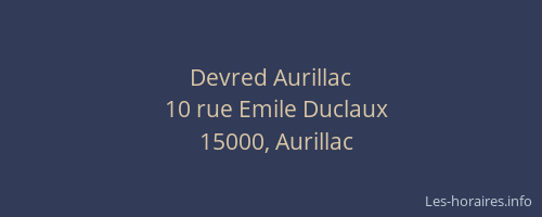 Devred Aurillac