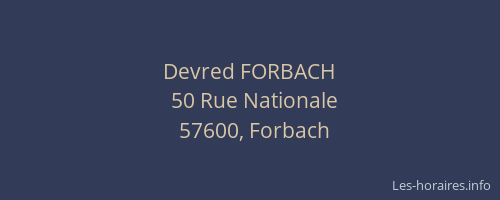 Devred FORBACH
