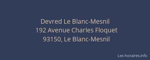 Devred Le Blanc-Mesnil
