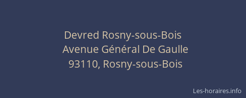 Devred Rosny-sous-Bois