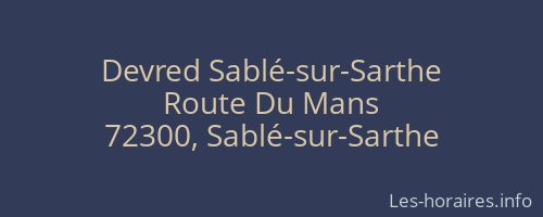 Devred Sablé-sur-Sarthe