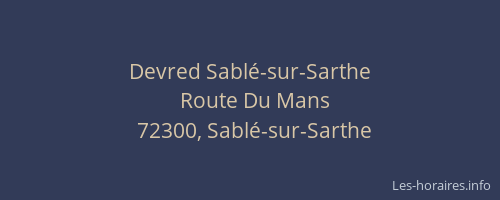 Devred Sabl&eacute;-sur-Sarthe
