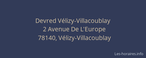 Devred Vélizy-Villacoublay
