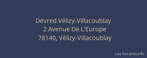 Devred V&eacute;lizy-Villacoublay