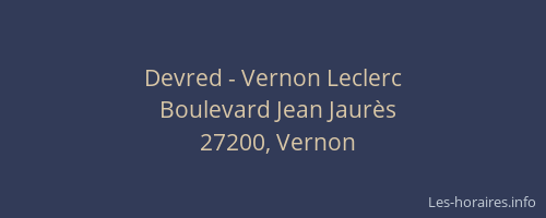 Devred - Vernon Leclerc