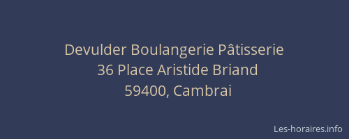Devulder Boulangerie Pâtisserie
