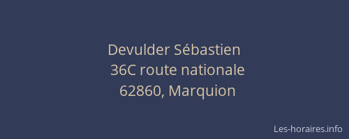 Devulder S&eacute;bastien