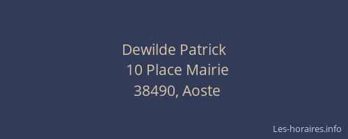 Dewilde Patrick