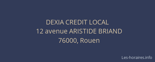 DEXIA CREDIT LOCAL