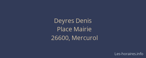 Deyres Denis