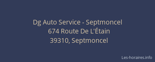 Dg Auto Service - Septmoncel