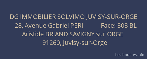 DG IMMOBILIER SOLVIMO JUVISY-SUR-ORGE