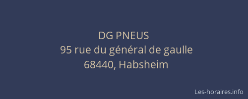 DG PNEUS