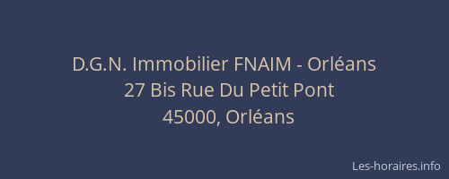 D.G.N. Immobilier FNAIM - Orléans