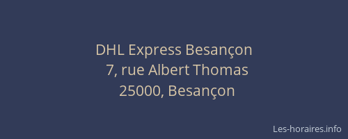 DHL Express Besançon