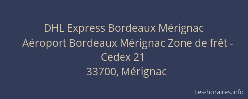 DHL Express Bordeaux Mérignac