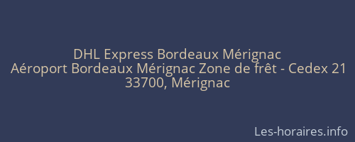 DHL Express Bordeaux Mérignac