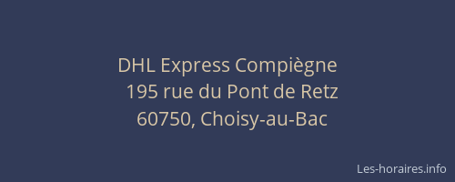 DHL Express Compi&egrave;gne