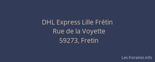 DHL Express Lille Frétin